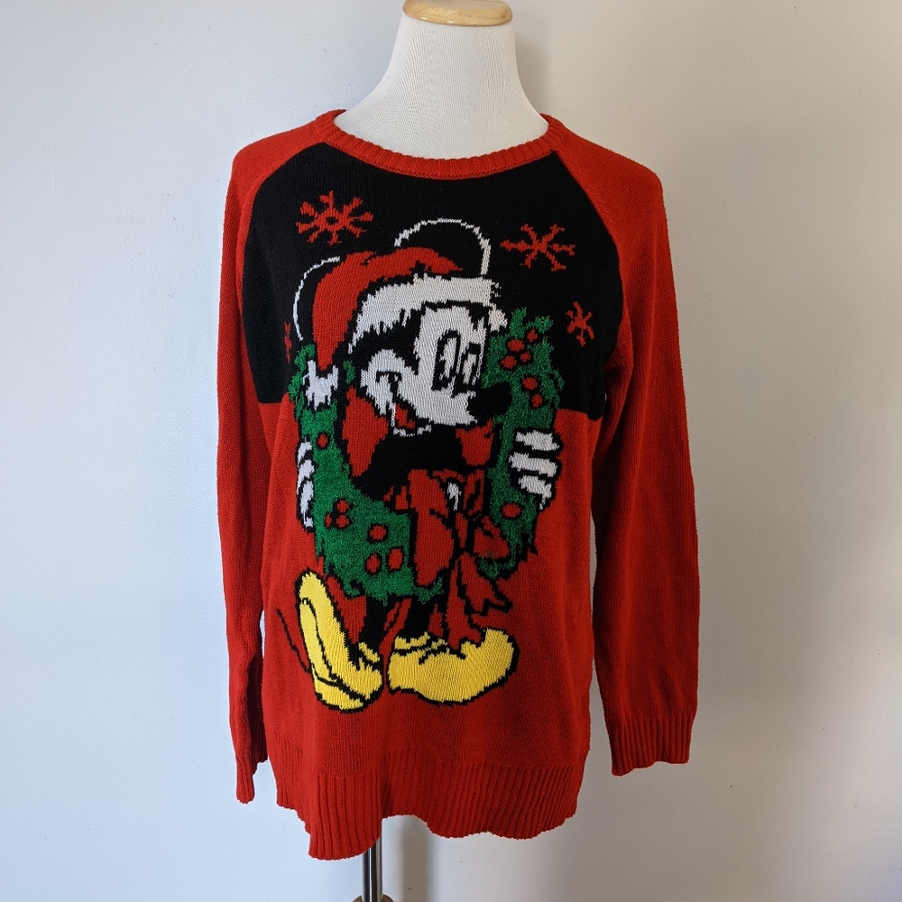 Disney Red Mickey Mouse Christmas Sweater